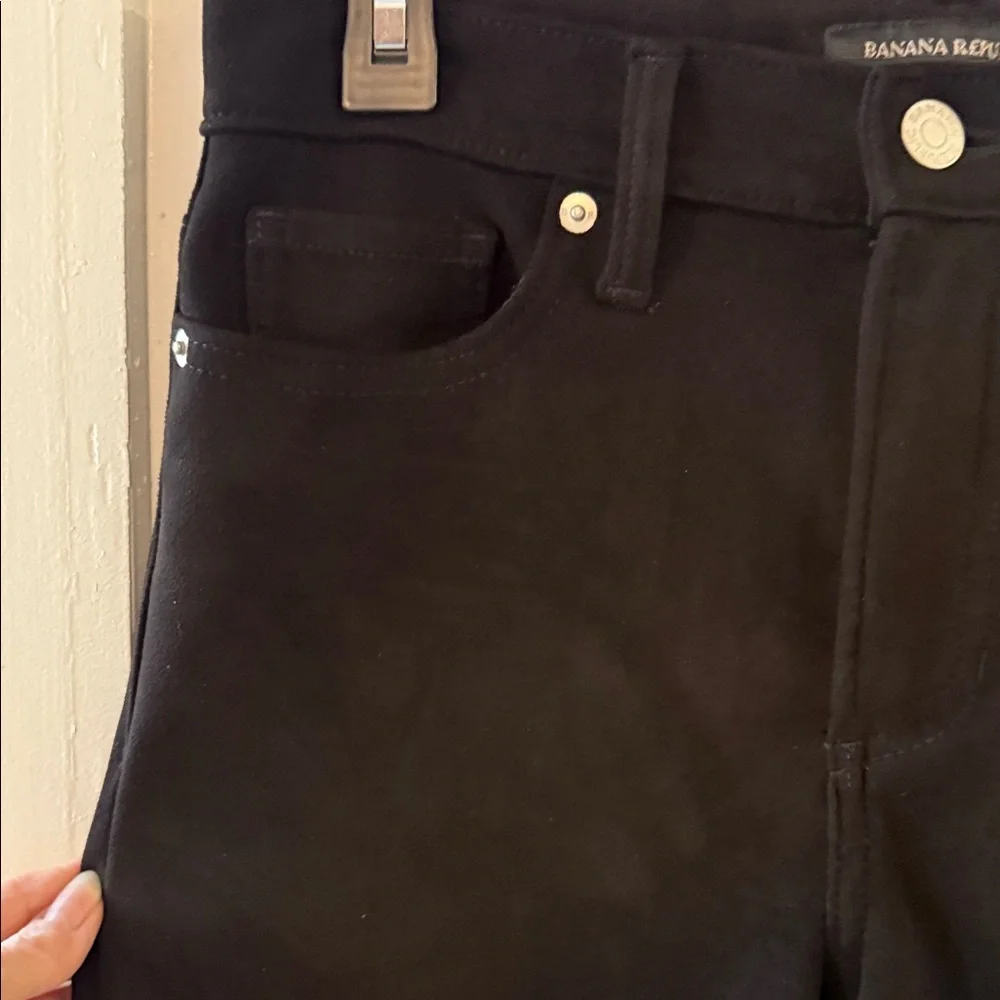 Banana Republic Black High-Rise Straight-Leg Jeans